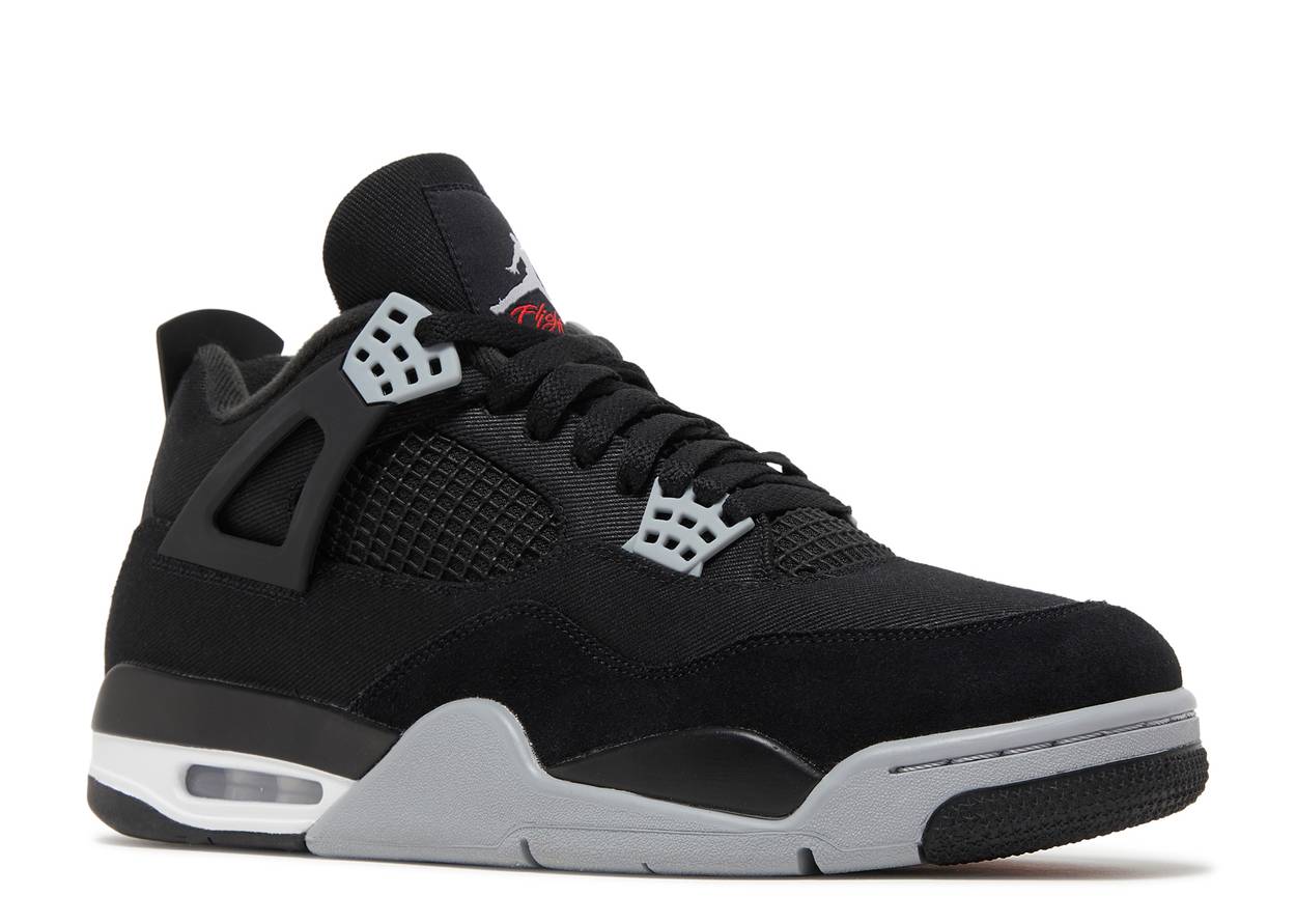 Air Jordan 4 Black Canvas