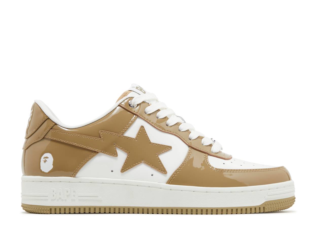 A Bathing Ape Bape Sta Low Beige White