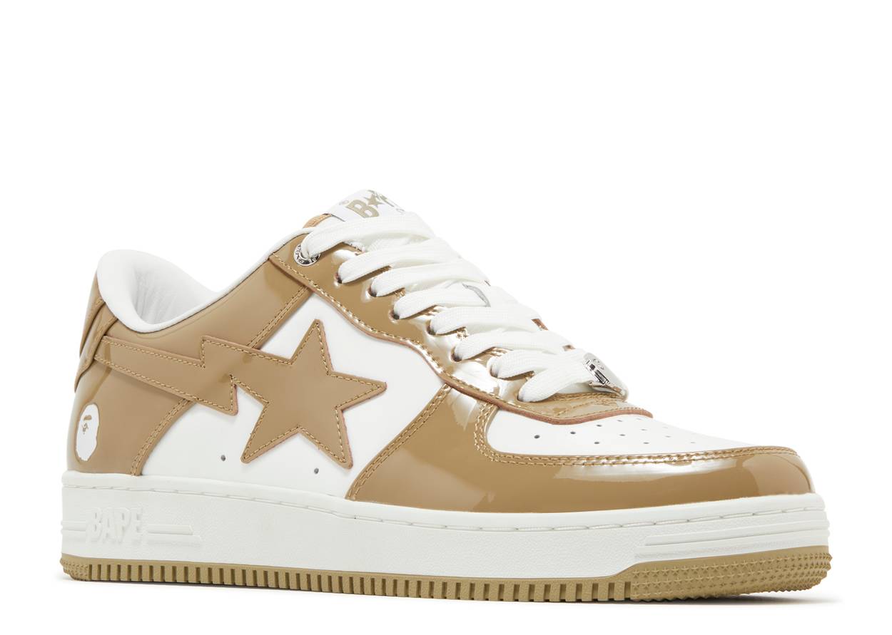 A Bathing Ape Bape Sta Low Beige White