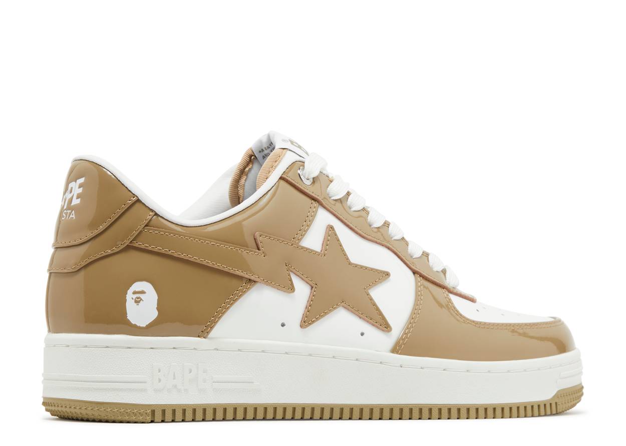 A Bathing Ape Bape Sta Low Beige White