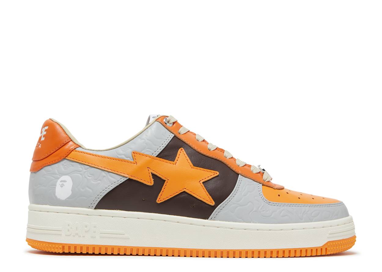 A Bathing Ape Bape Sta Low Orange Brown