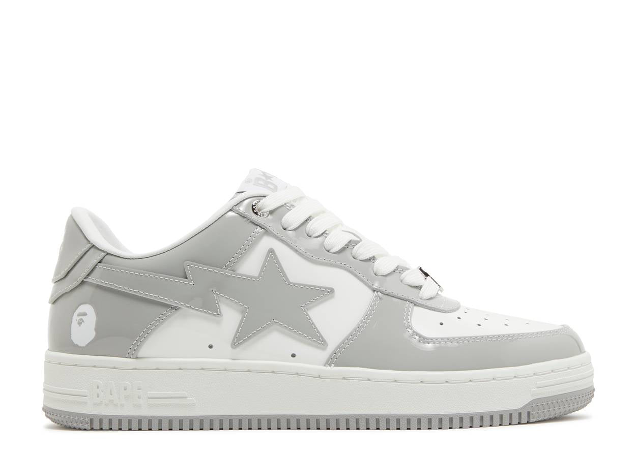 A Bathing Ape Bape Sta Low Grey Patent