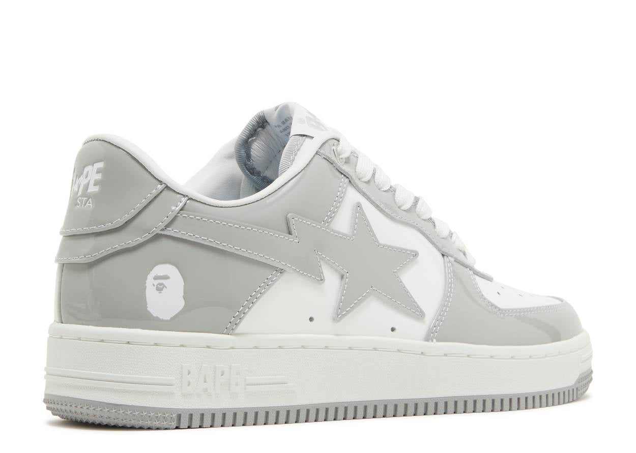 A Bathing Ape Bape Sta Low Grey Patent